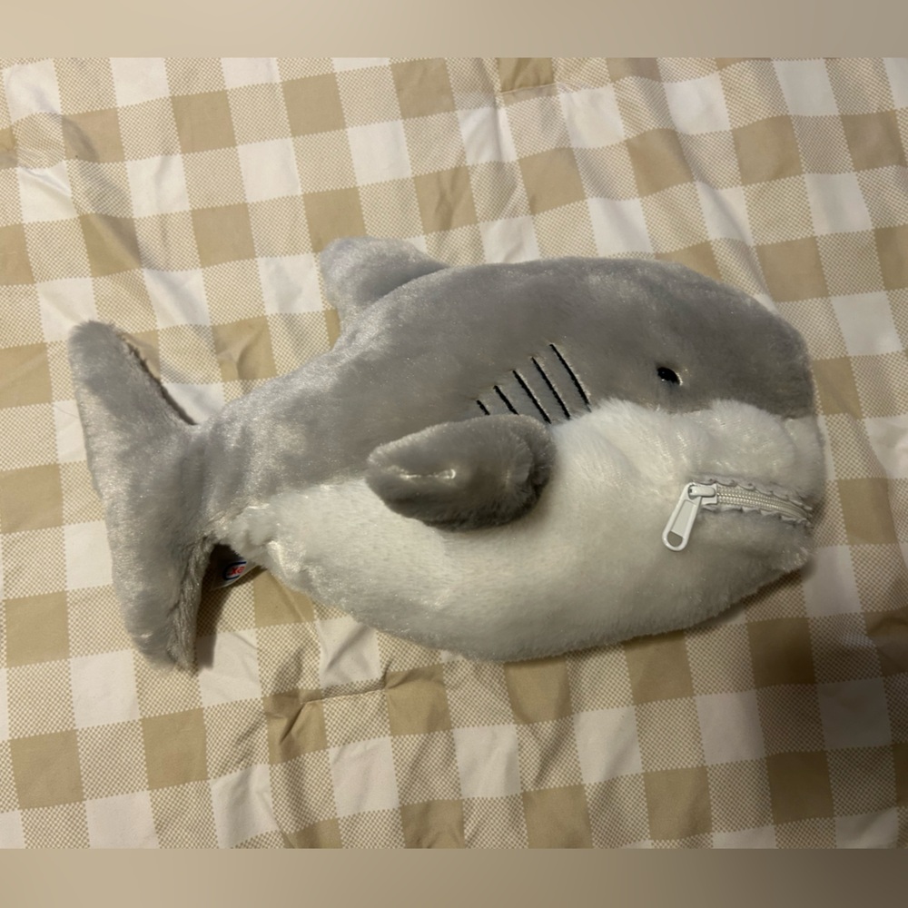 Gray and White Shark Plushie